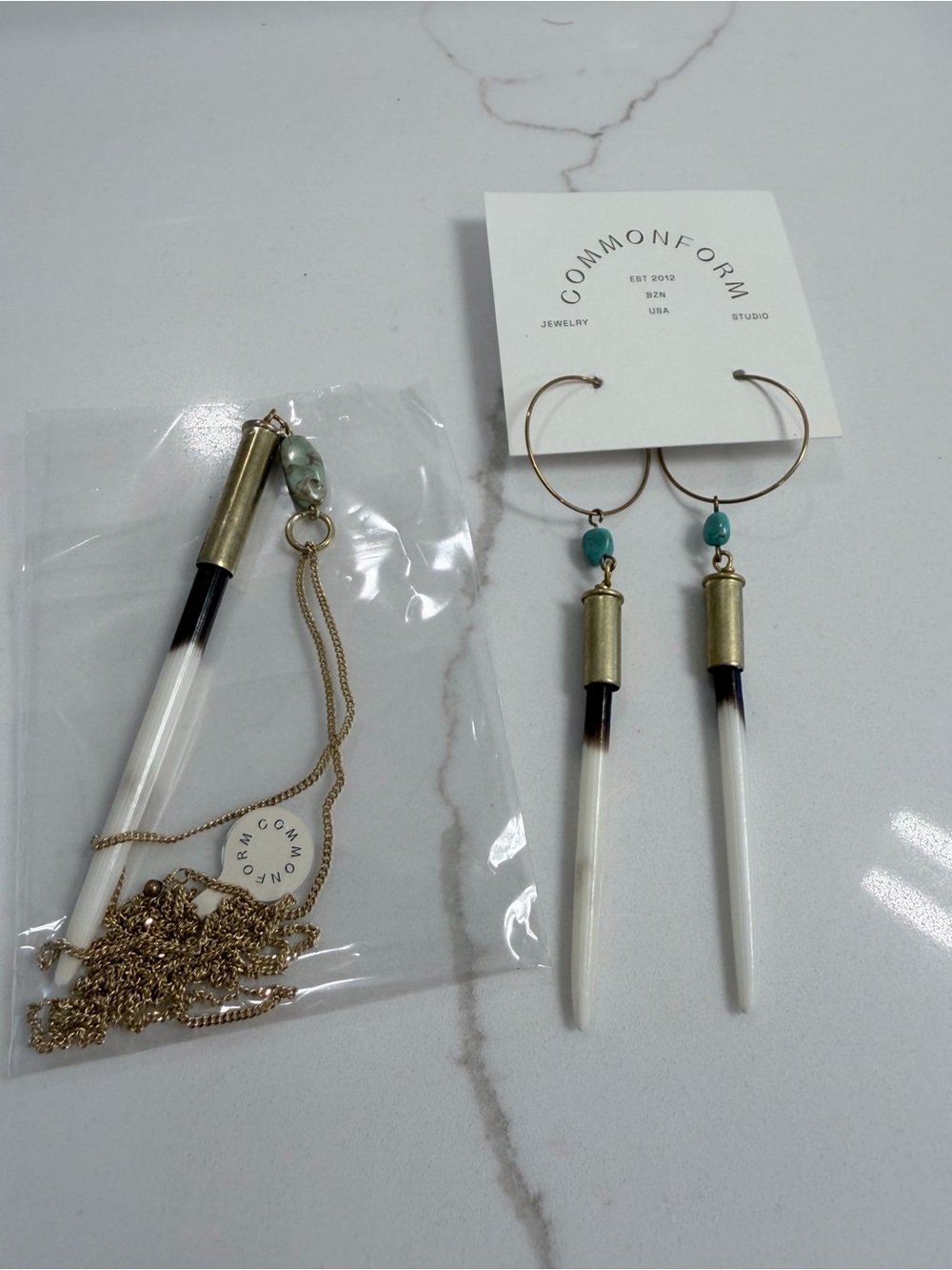Common Form Earrings and Necklace